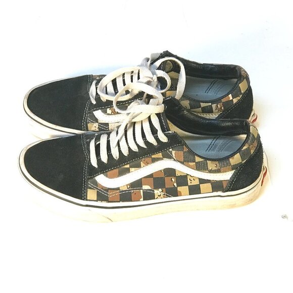 Vans Other - Vans Vintage Skate Skateboard Checkerboard Army Stripe Athletic Low Top Shoes